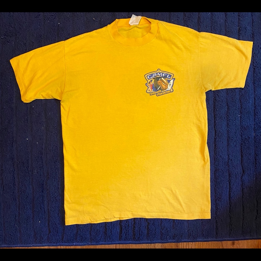 COPY - Vintage 1980s Joe Camel Cigarettes T Shirt Yellow